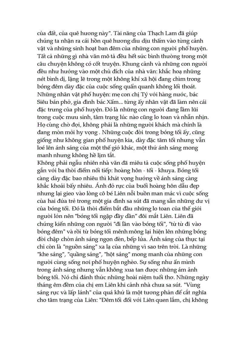 image for page Phân tích tâm trạng nhân vật Liên trong không gian phố huyện Hai đứa trẻ Thạch Lam