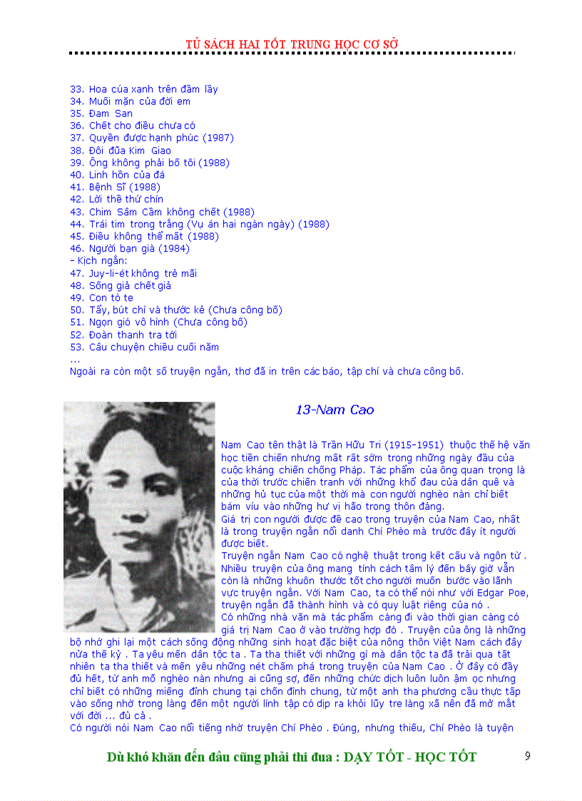 image for page Tác gia văn học hay