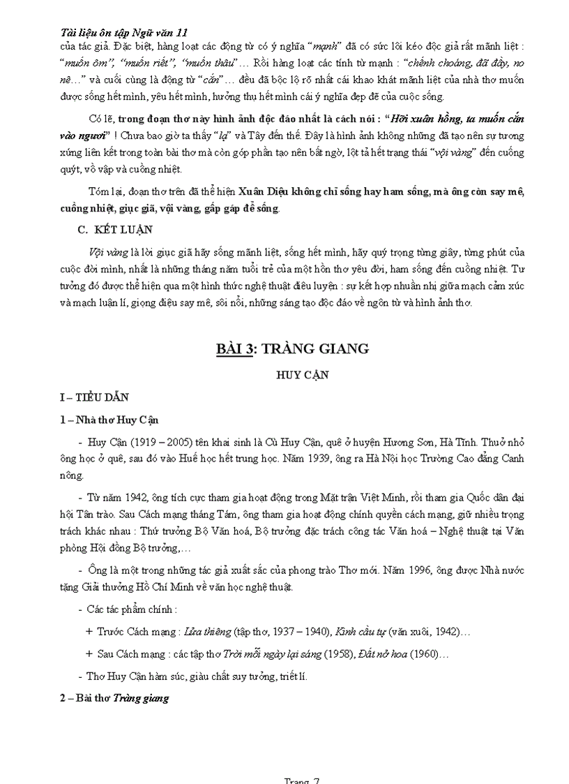 image for page Tài liệu ôn tập ngữ văn 11