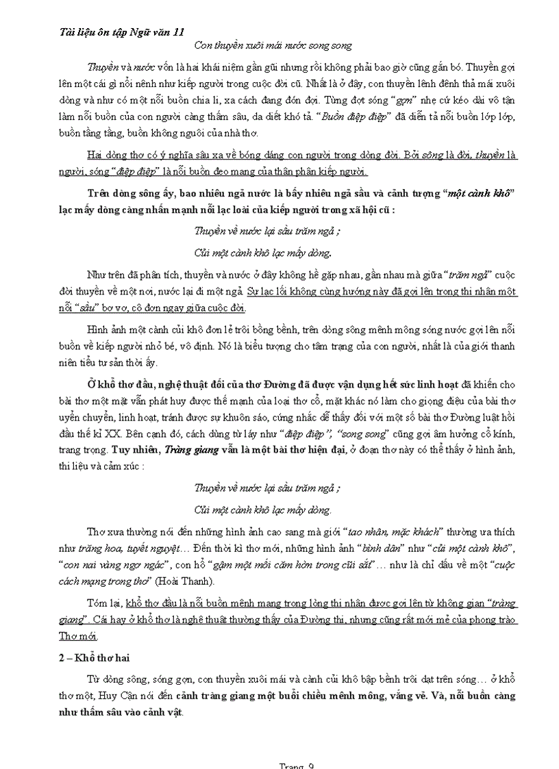 image for page Tài liệu ôn tập ngữ văn 11