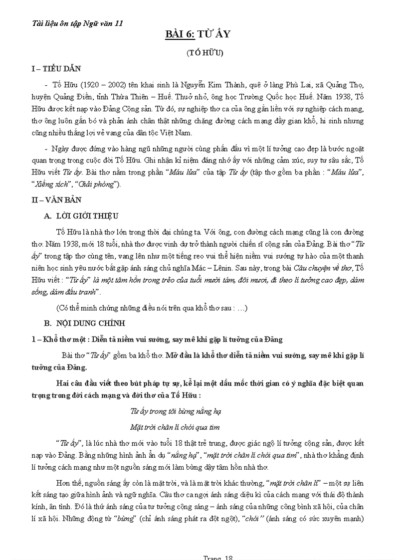 image for page Tài liệu ôn tập ngữ văn 11