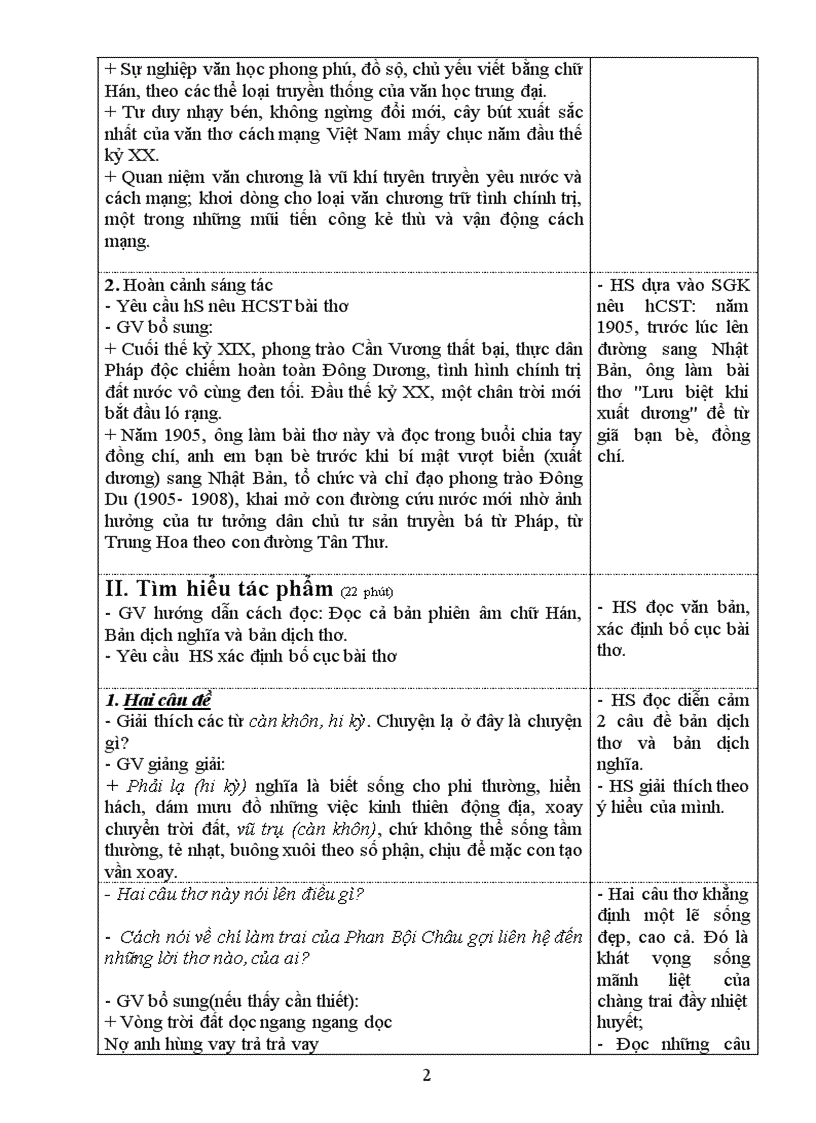 image for page Tiết 73 Lưu biệt khi xuất dương soạn theo mẫu mới trao đổi thống nhất