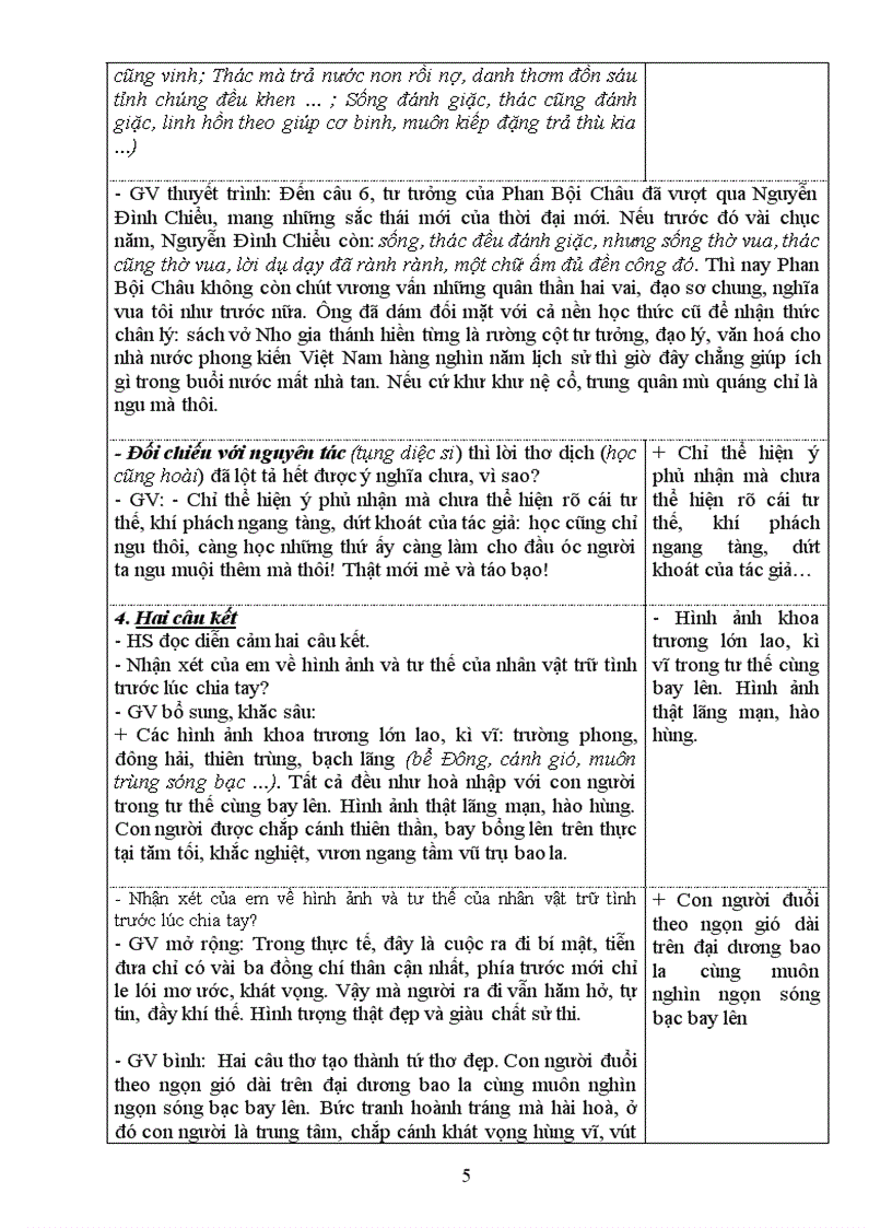 image for page Tiết 73 Lưu biệt khi xuất dương soạn theo mẫu mới trao đổi thống nhất