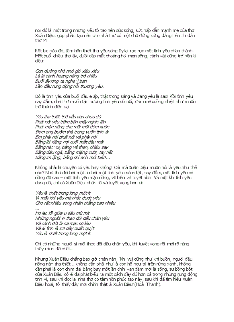 Toi đa Trot Yeu Hồn Thơ Xuan Diệu