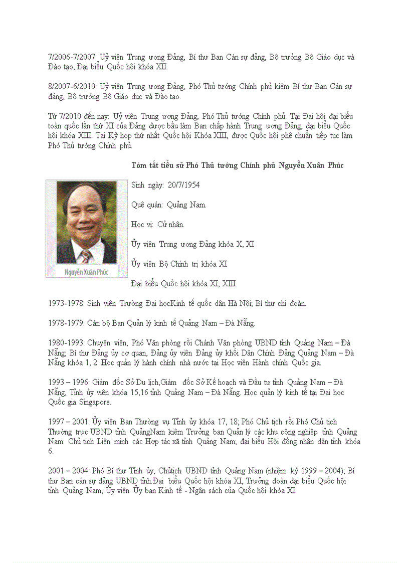 image for page Tom tat tieu su cac pho Thu Tuong Bo Truong