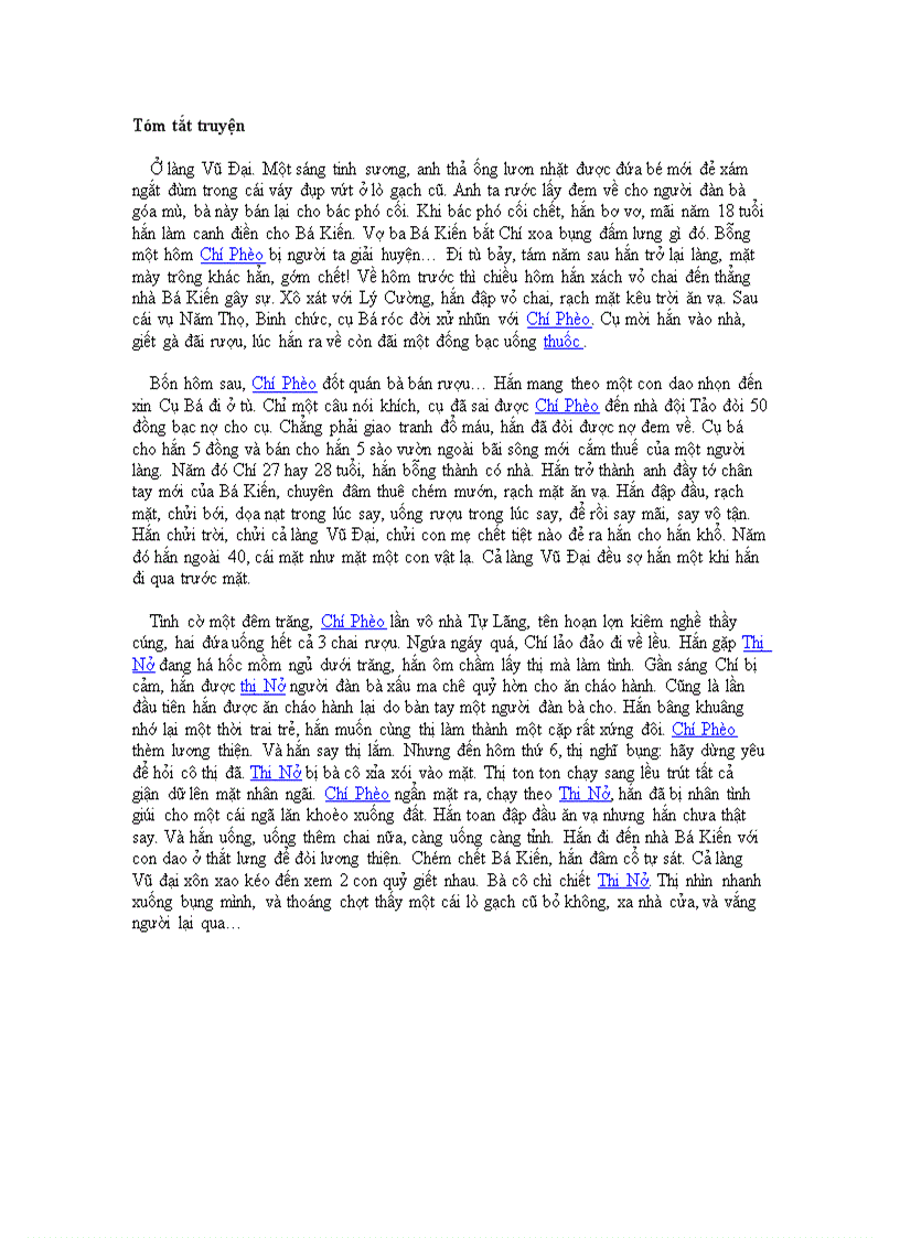 image for page Tóm tắt truyện Chí Phèo