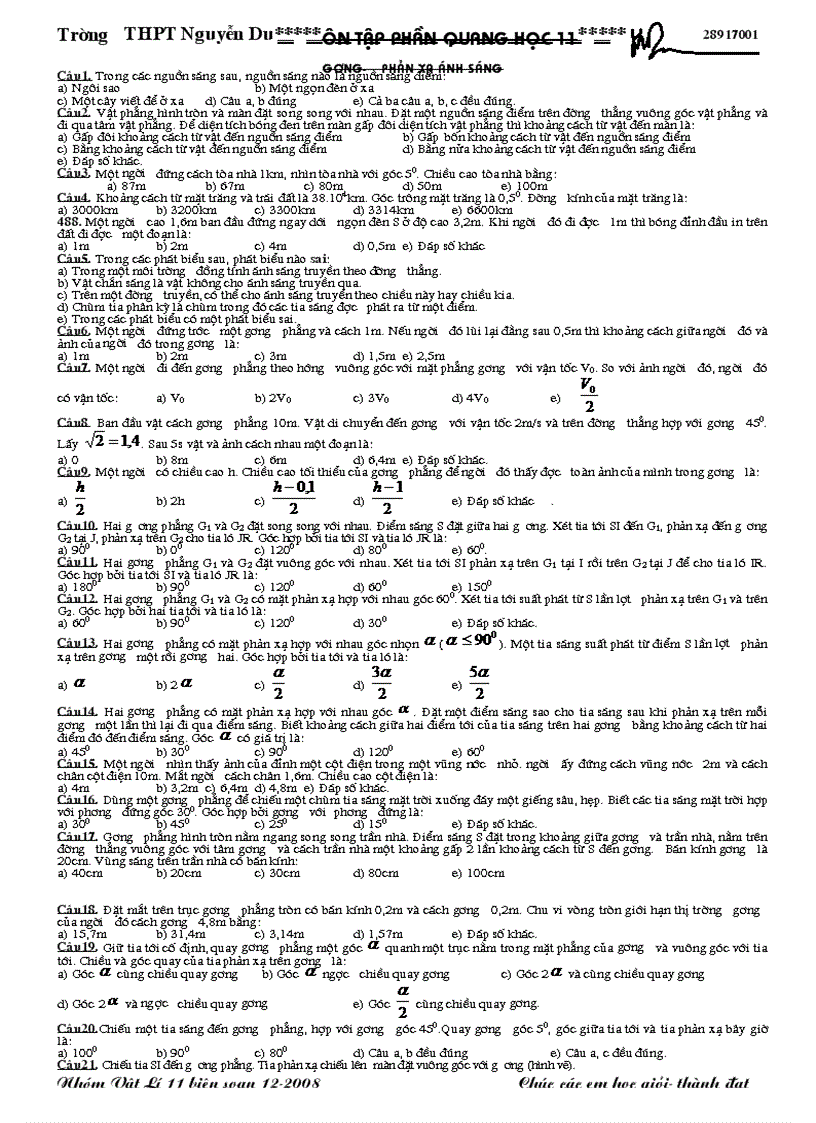 image for page Trac Nghiem Quang Hinh Hoc 11