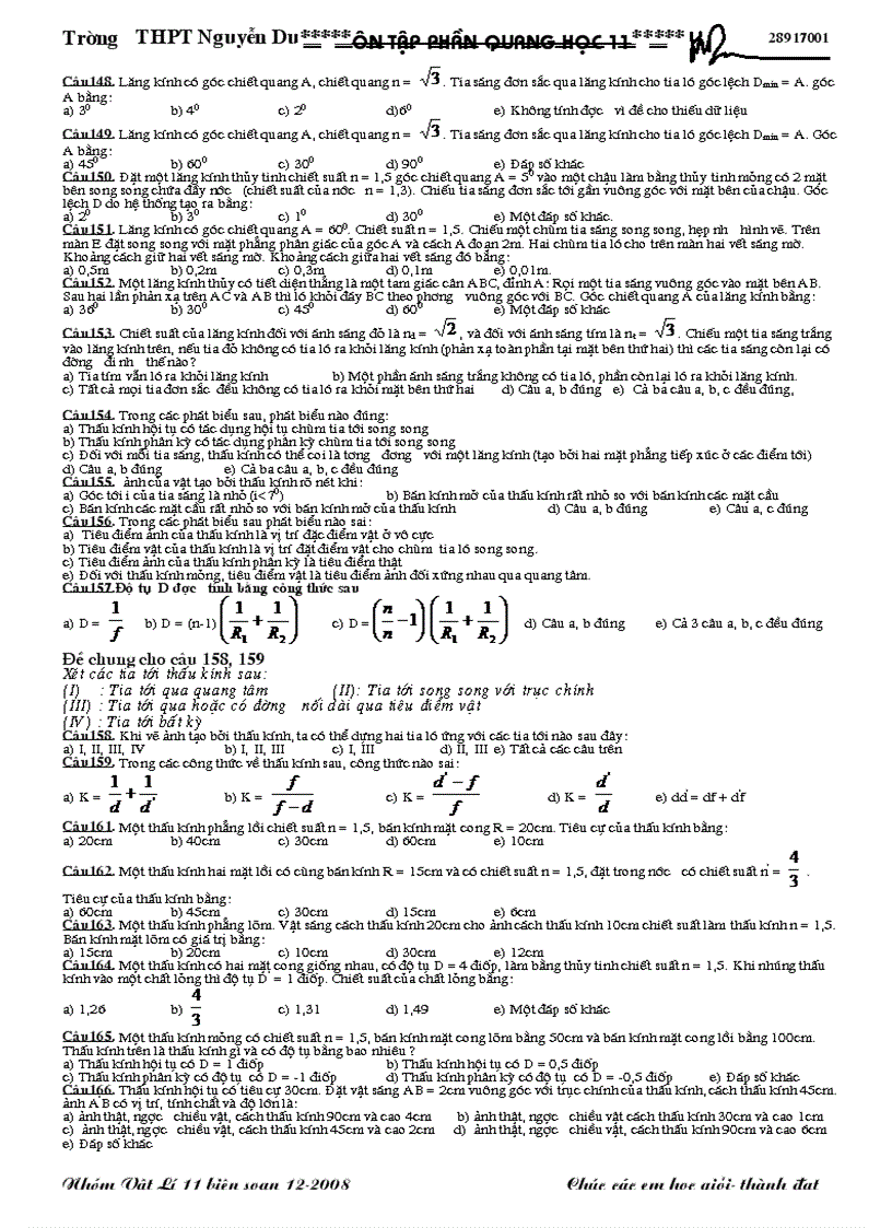 image for page Trac Nghiem Quang Hinh Hoc 11