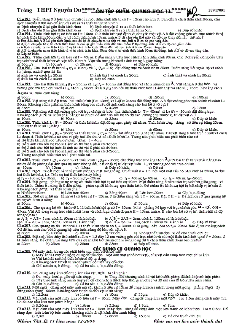 image for page Trac Nghiem Quang Hinh Hoc 11