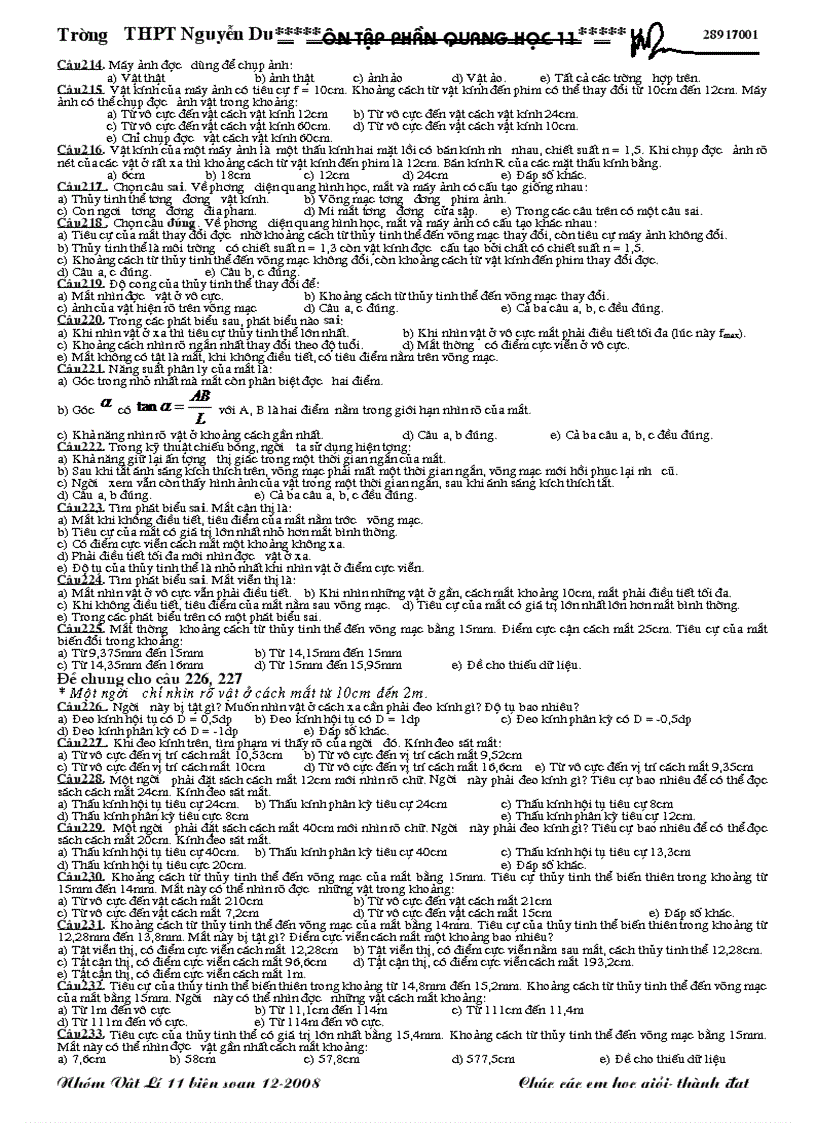 image for page Trac Nghiem Quang Hinh Hoc 11