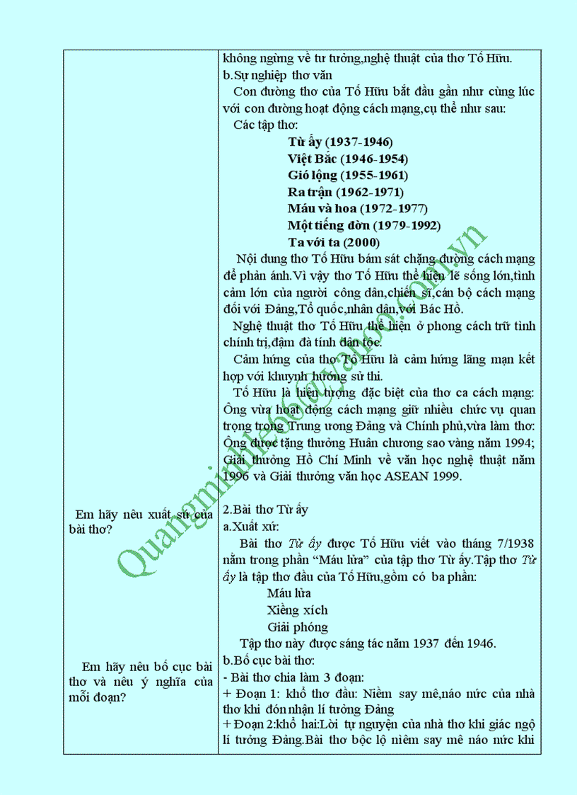 image for page Từ ấy tố hữu bài giảng chi tiết lớp 11