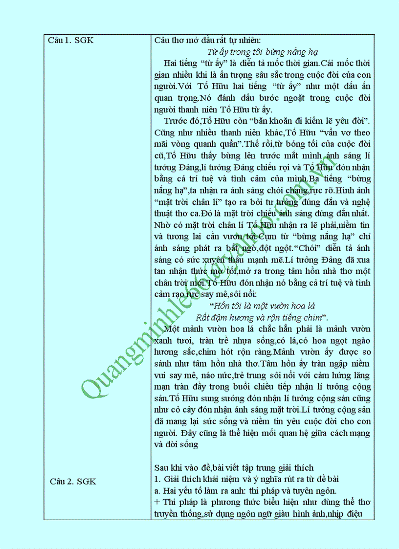 image for page Từ ấy tố hữu bài giảng chi tiết lớp 11