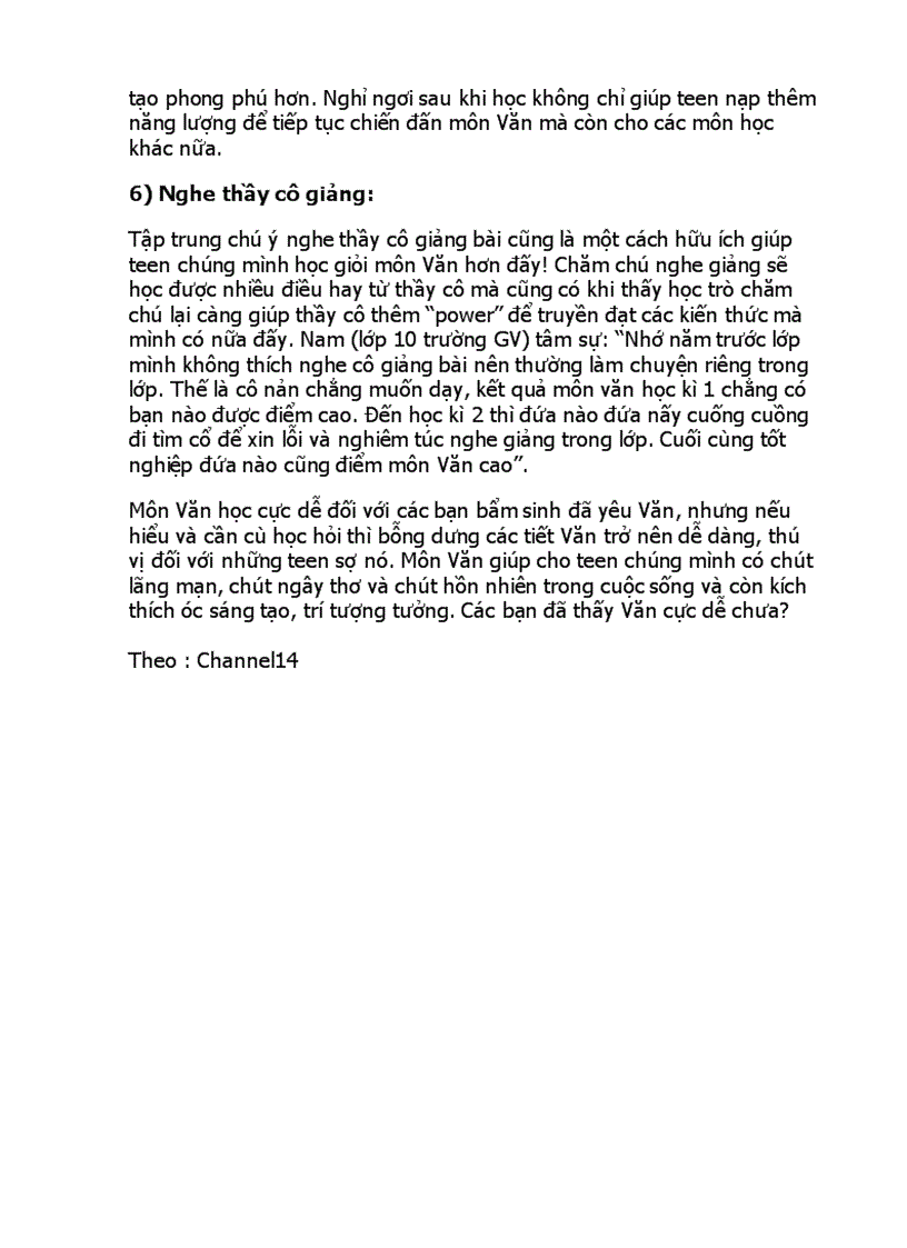 image for page 6 bước để học tốt môn văn