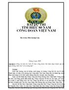 Bài dự thi tìm hiểu 80 năm Công Đoàn Việt Nam