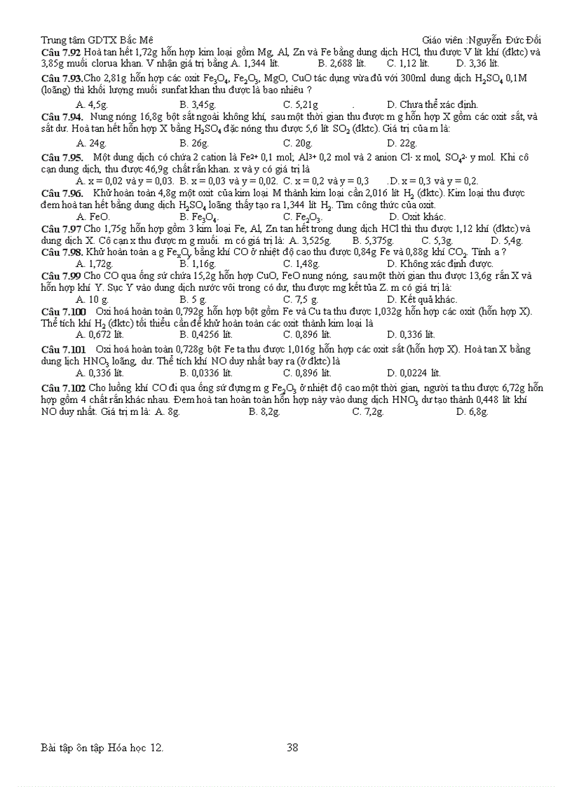 image for page Bài tập trắc nghiệm hóa học full