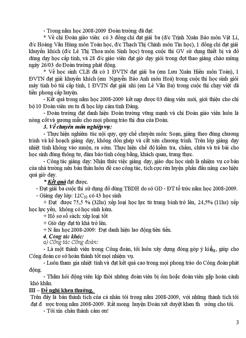 image for page Báo áo thành tích cá nhân về Đoàn