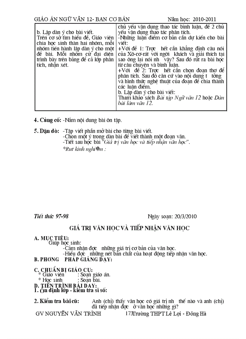 image for page Bộ Giáo án 12 CB