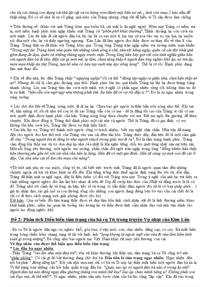 image for page Các đề văn cho tp Vợ nhặt Kim Lân