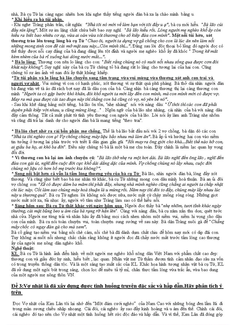 image for page Các đề văn cho tp Vợ nhặt Kim Lân