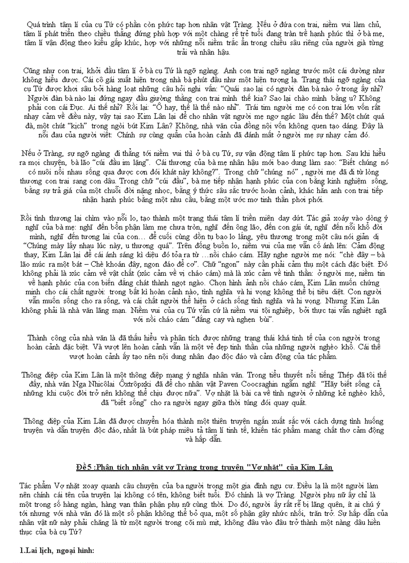 image for page Các đề văn cho tp Vợ nhặt Kim Lân