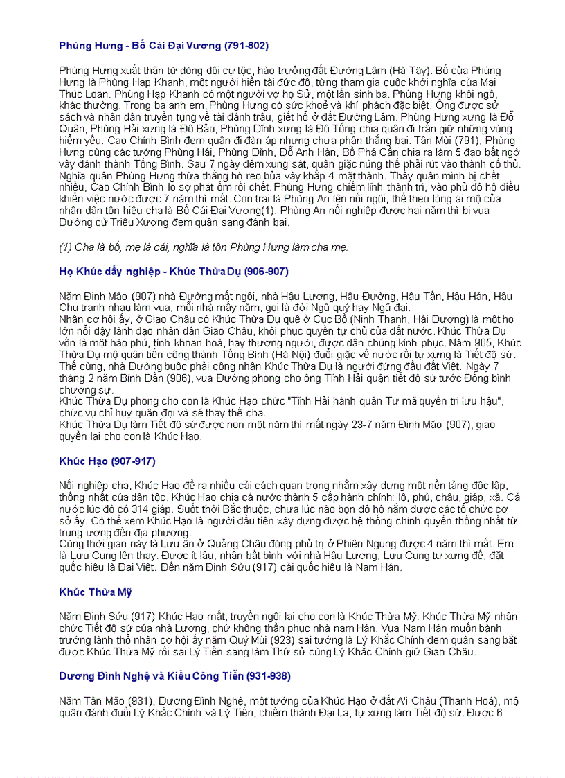 image for page Các Triều Đại Việt Nam