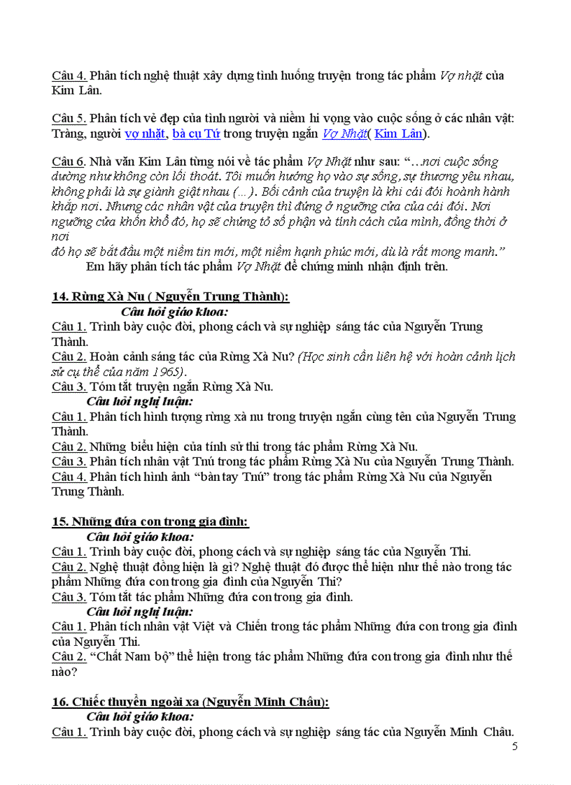 image for page Cau hoi de van on thi tn