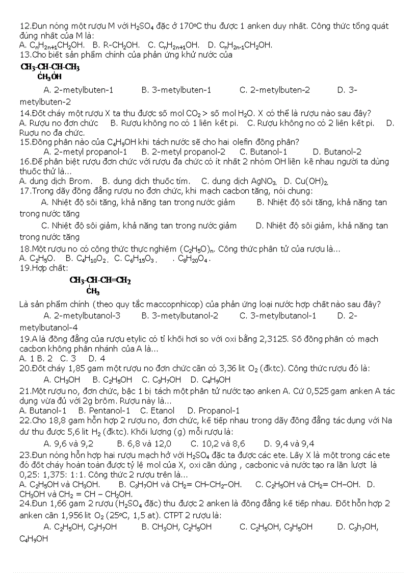 image for page Câu hỏi trắc nghiệm hóa học