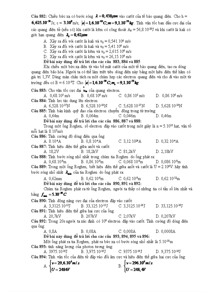 image for page Cau hoi trac nghiem vat li 12