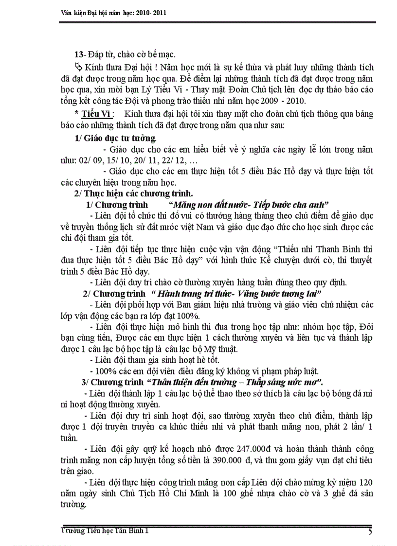 image for page Chương trình đai hội liên đội 2010 2011