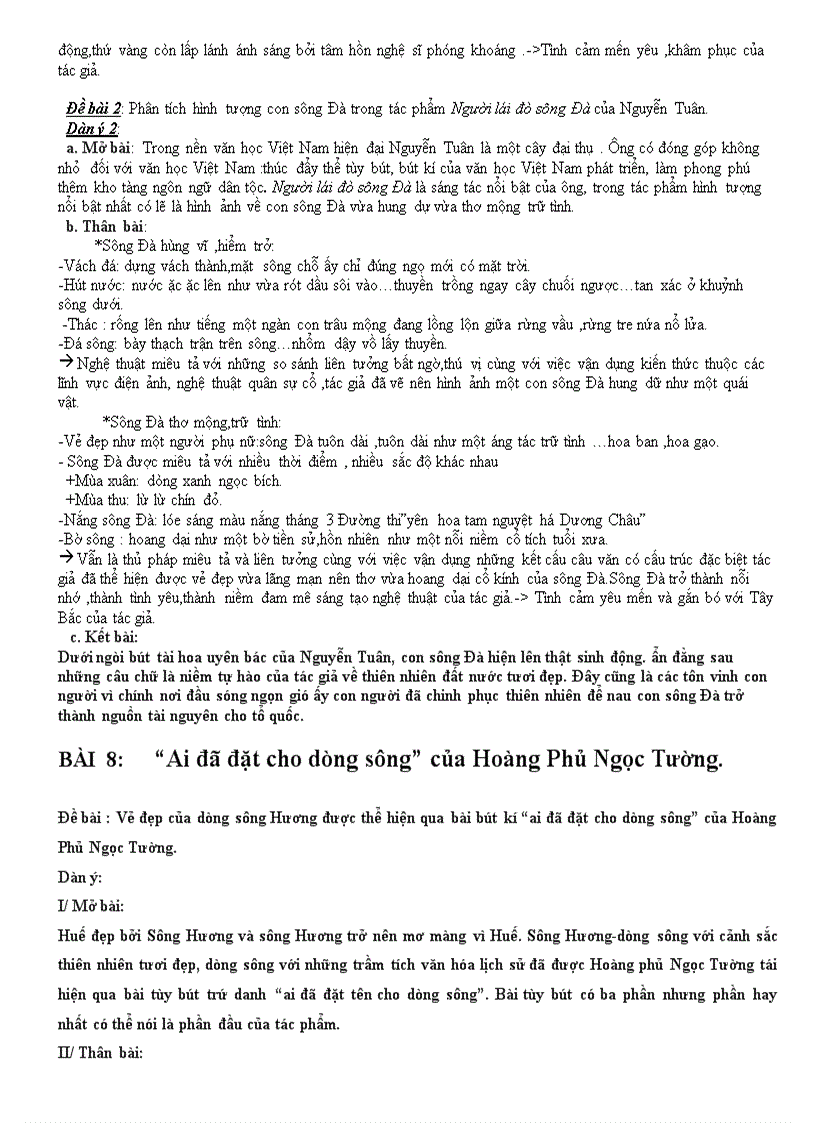 image for page Đề cuơng ôn tập môn ngữ văn 12 học kì i