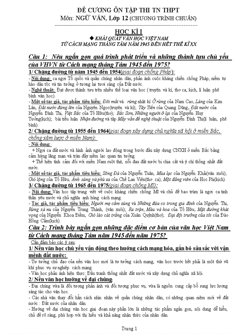 image for page De cuong on tap TN THPT 10 11