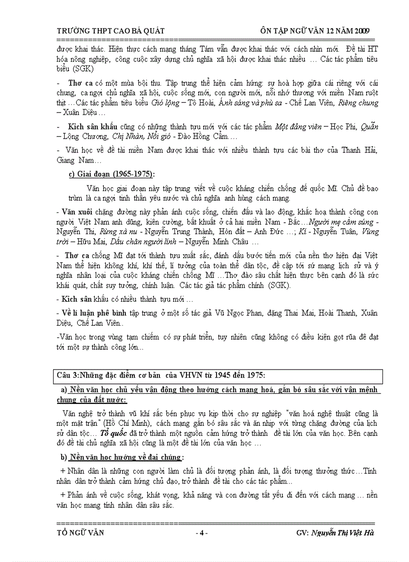 image for page Đề cương ôn tập tốt nghiệp Ngữ văn 12 bam cơ bản