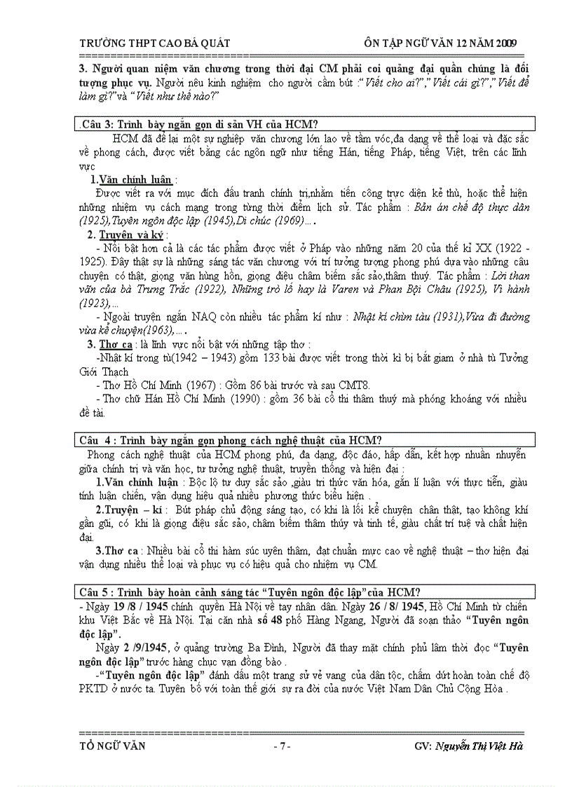 image for page Đề cương ôn tập tốt nghiệp Ngữ văn 12 bam cơ bản