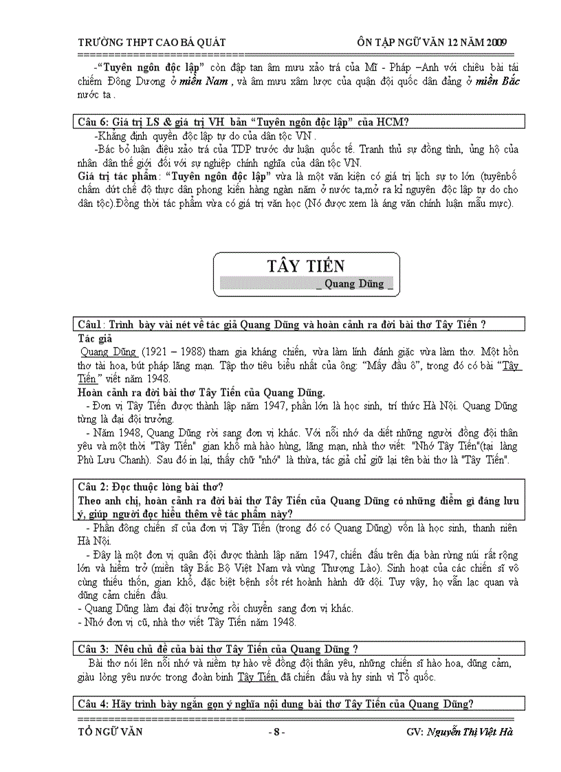 image for page Đề cương ôn tập tốt nghiệp Ngữ văn 12 bam cơ bản