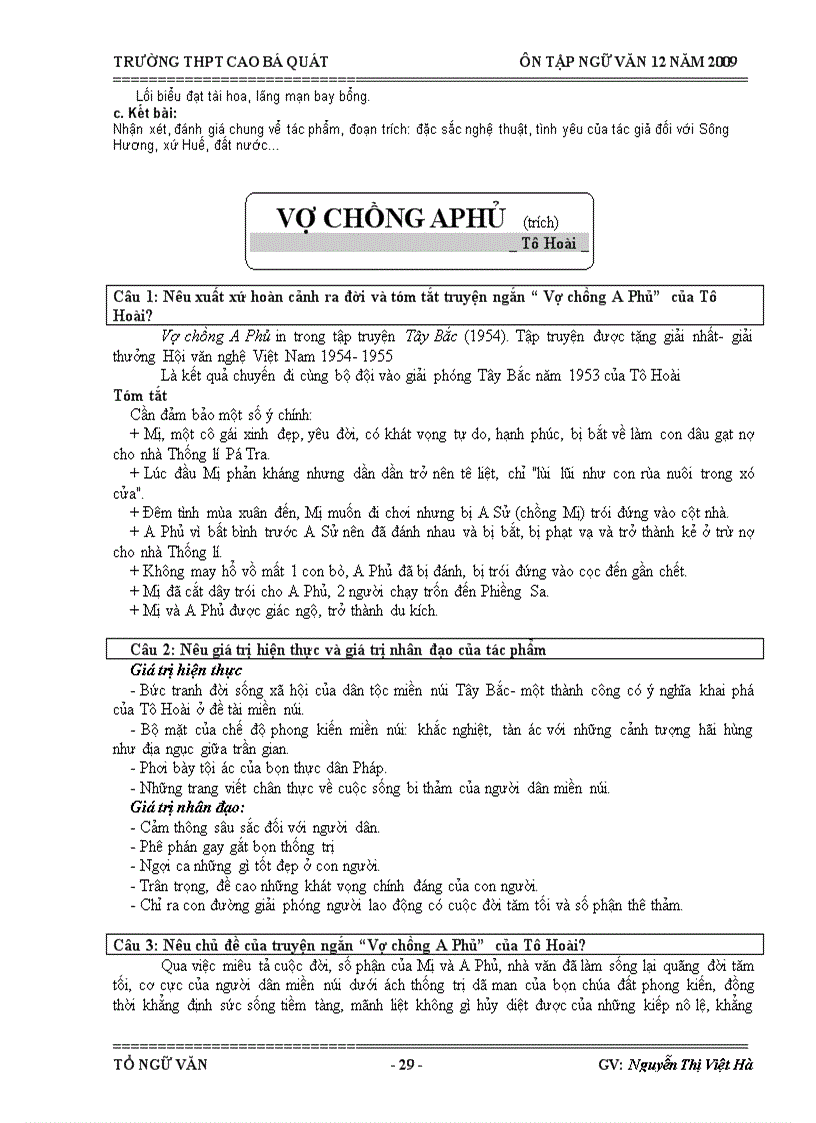 image for page Đề cương ôn tập tốt nghiệp Ngữ văn 12 bam cơ bản