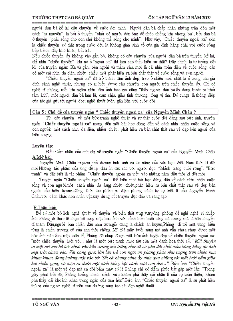 image for page Đề cương ôn tập tốt nghiệp Ngữ văn 12 bam cơ bản