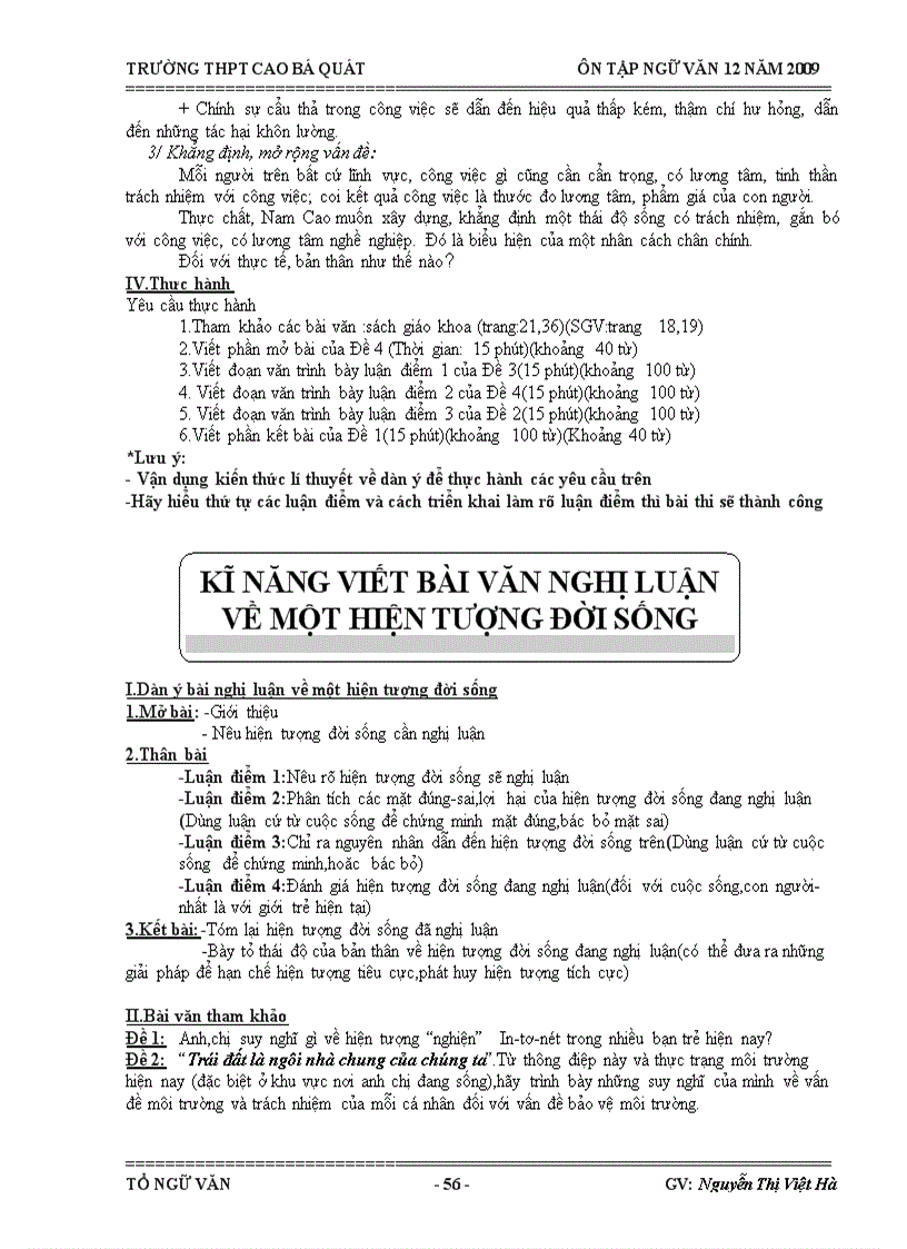 image for page Đề cương ôn tập tốt nghiệp Ngữ văn 12 bam cơ bản