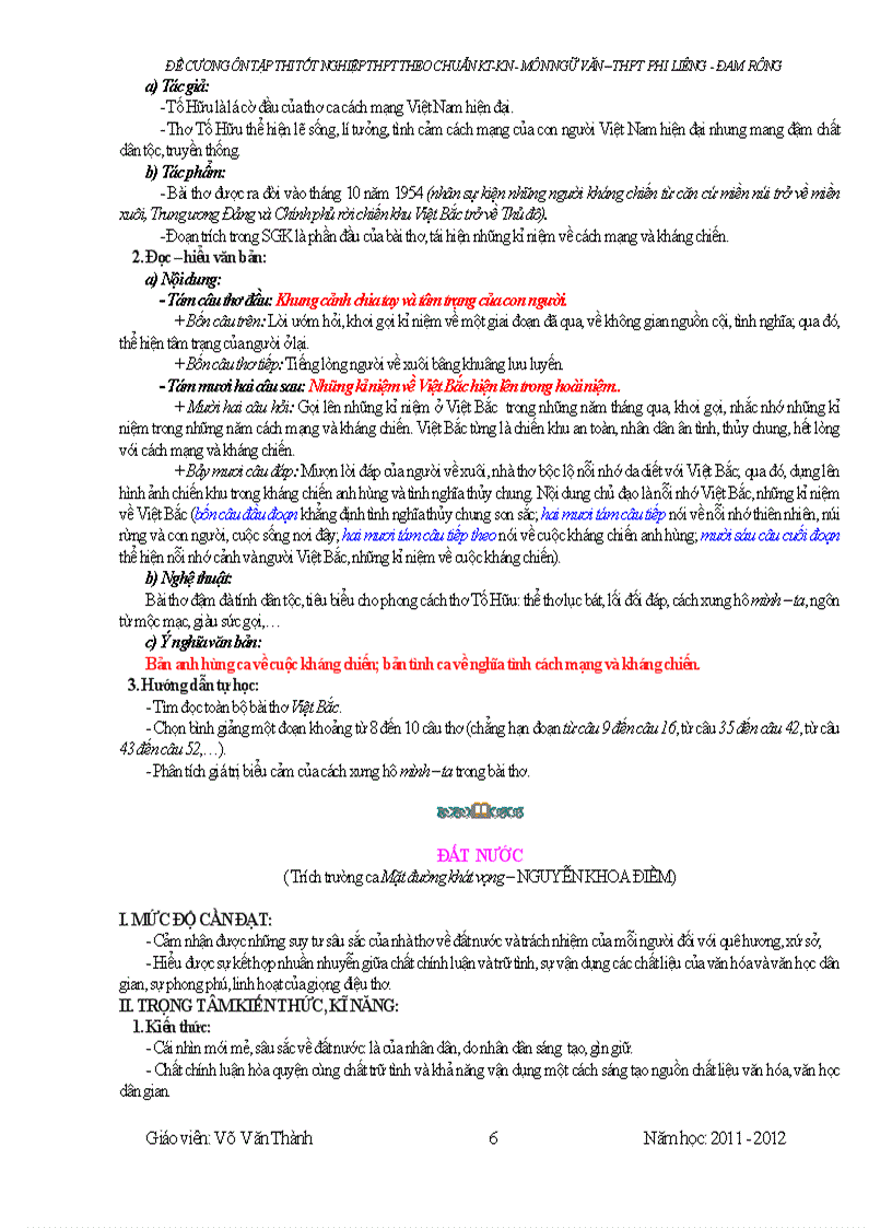 image for page Đề cương ôn thi TNTHPT Năm 2011 2012