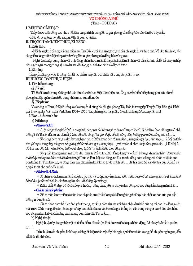 image for page Đề cương ôn thi TNTHPT Năm 2011 2012