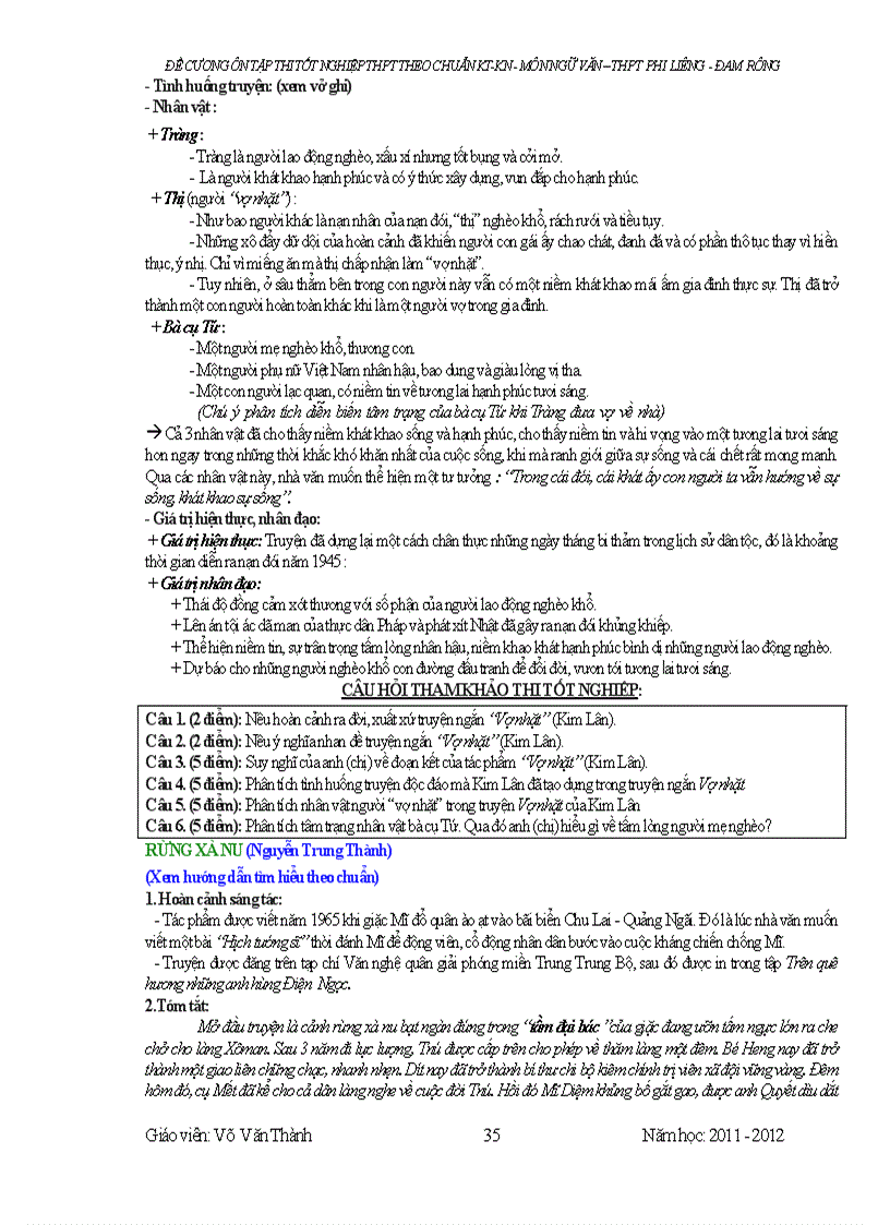 image for page Đề cương ôn thi TNTHPT Năm 2011 2012