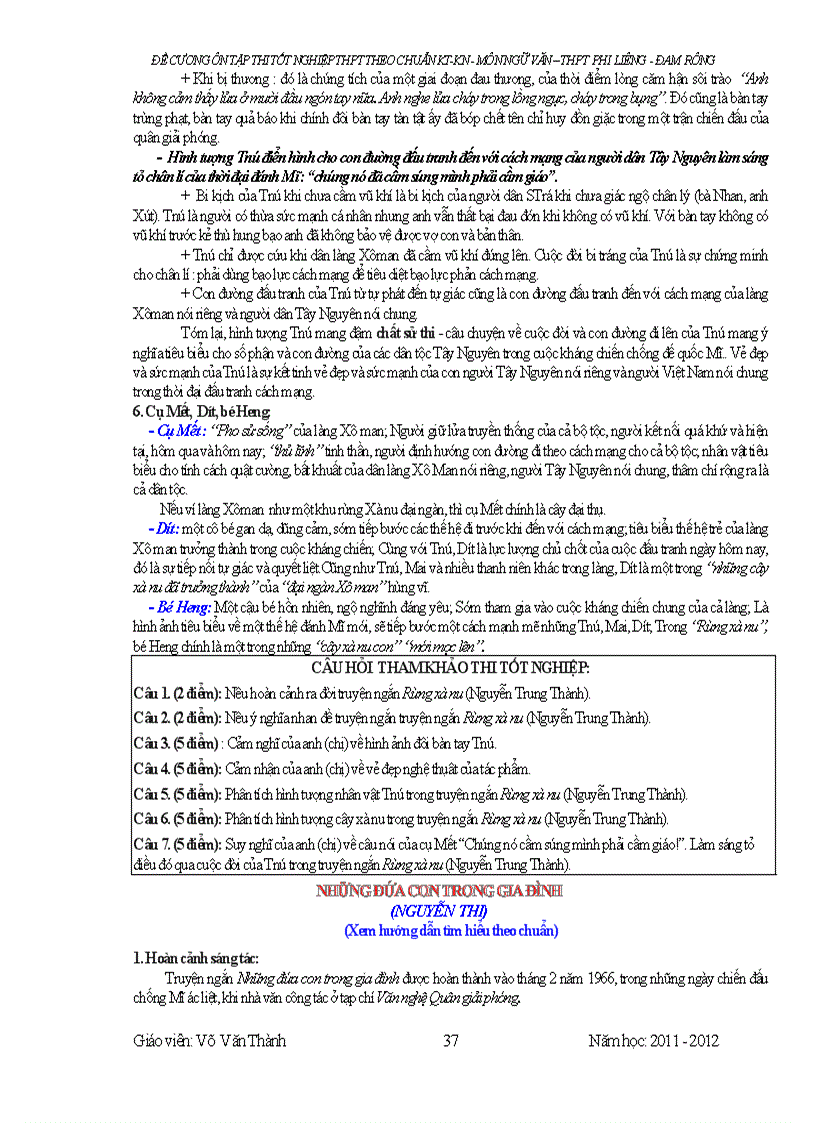 image for page Đề cương ôn thi TNTHPT Năm 2011 2012