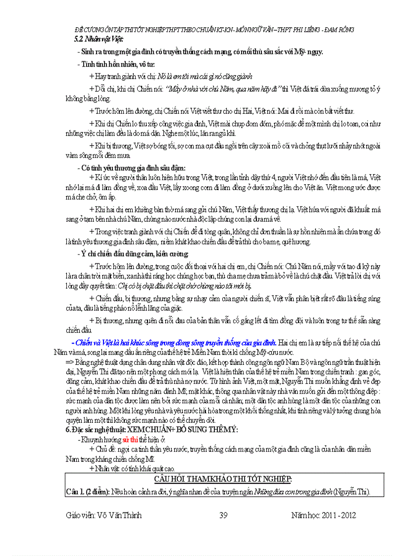 image for page Đề cương ôn thi TNTHPT Năm 2011 2012