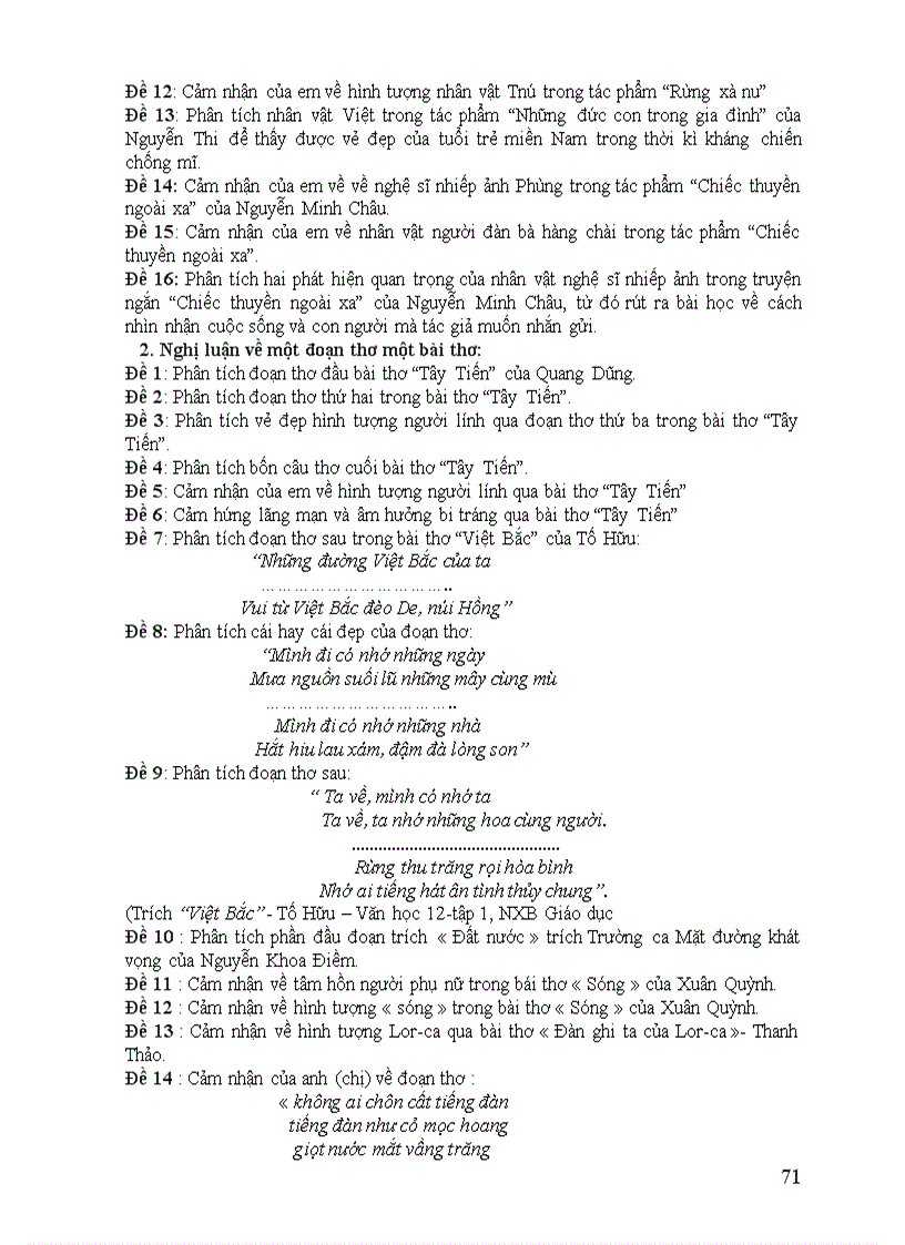 image for page Đe cuong on thi tnthpt