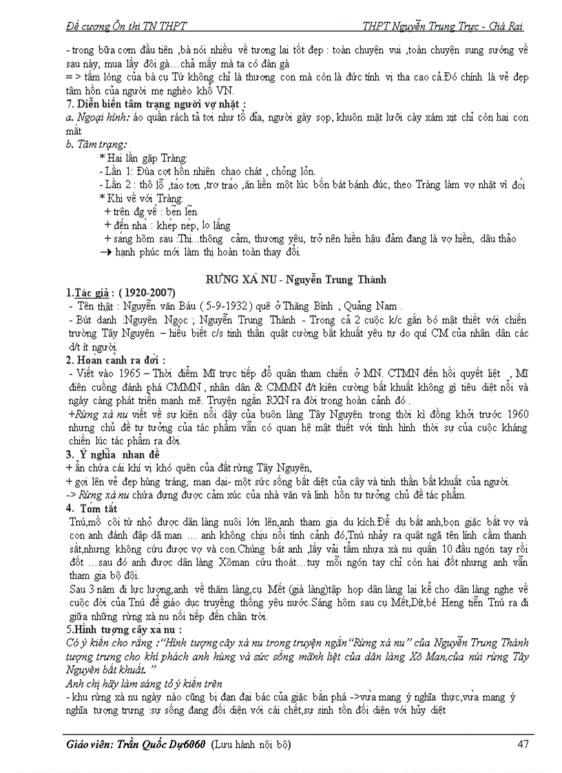 image for page Đề cương ôn tốt nghiệp môn văn