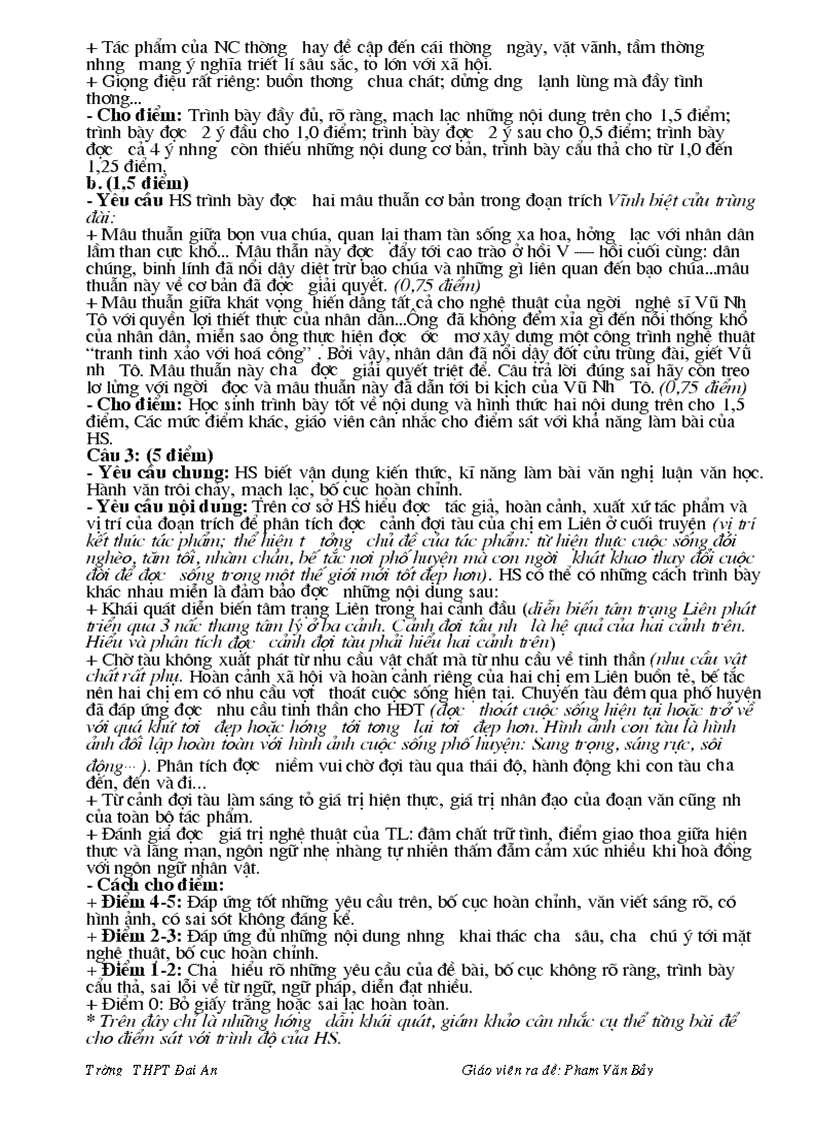 image for page Đề thi HKI 2009 2010 khối 11