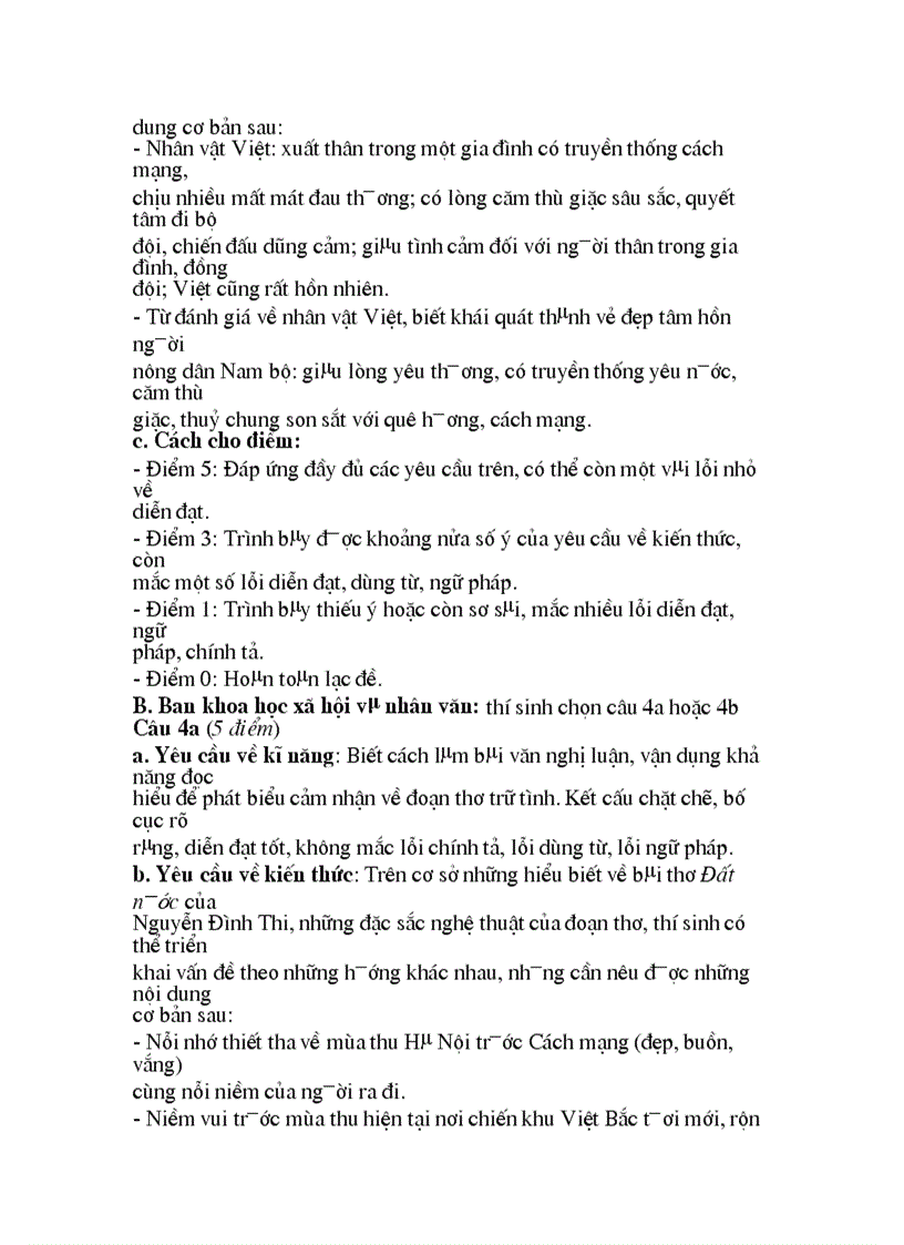 image for page Đề thi và đáp án TN Bổ túc THPT Ngữ văn năm 2007