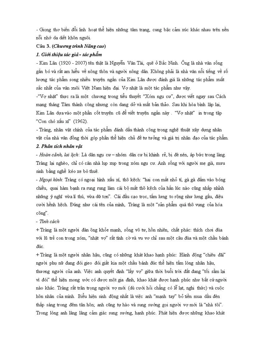 image for page Đề và gợi ý giải môn văn TN PTTH Năm 2011