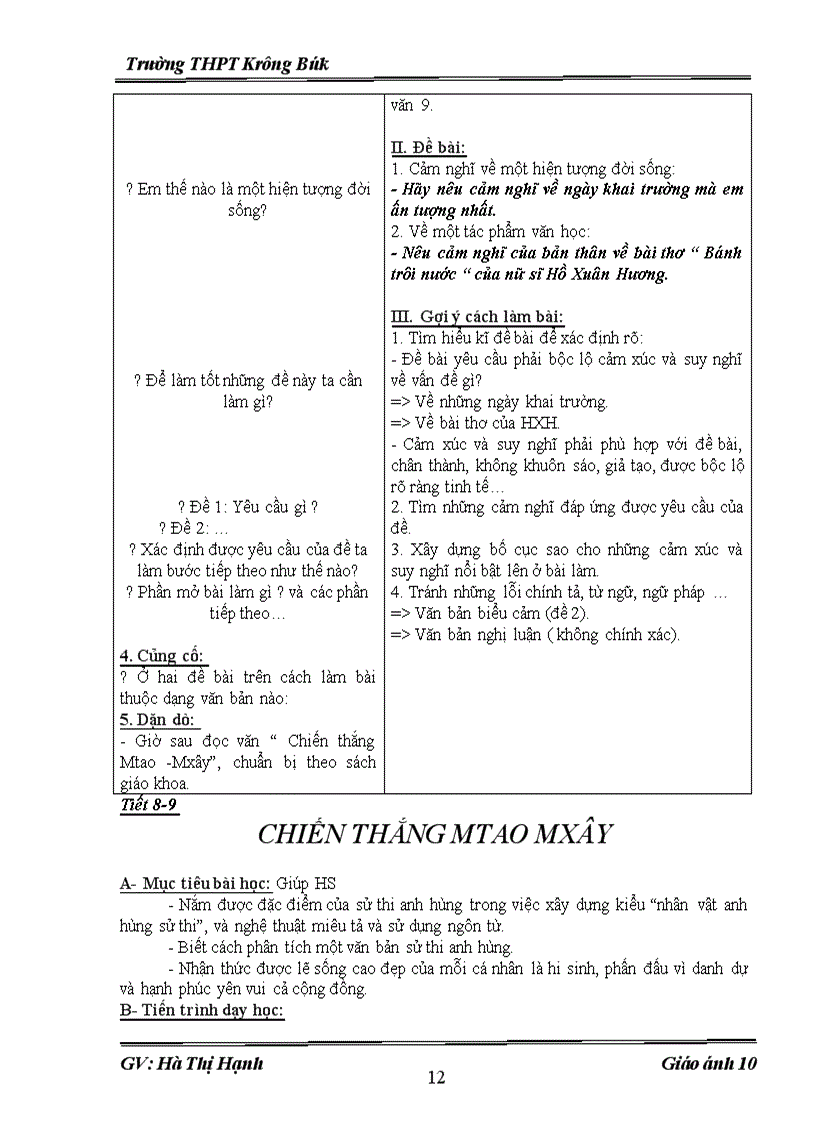 image for page Giao an 10 Hay Dep