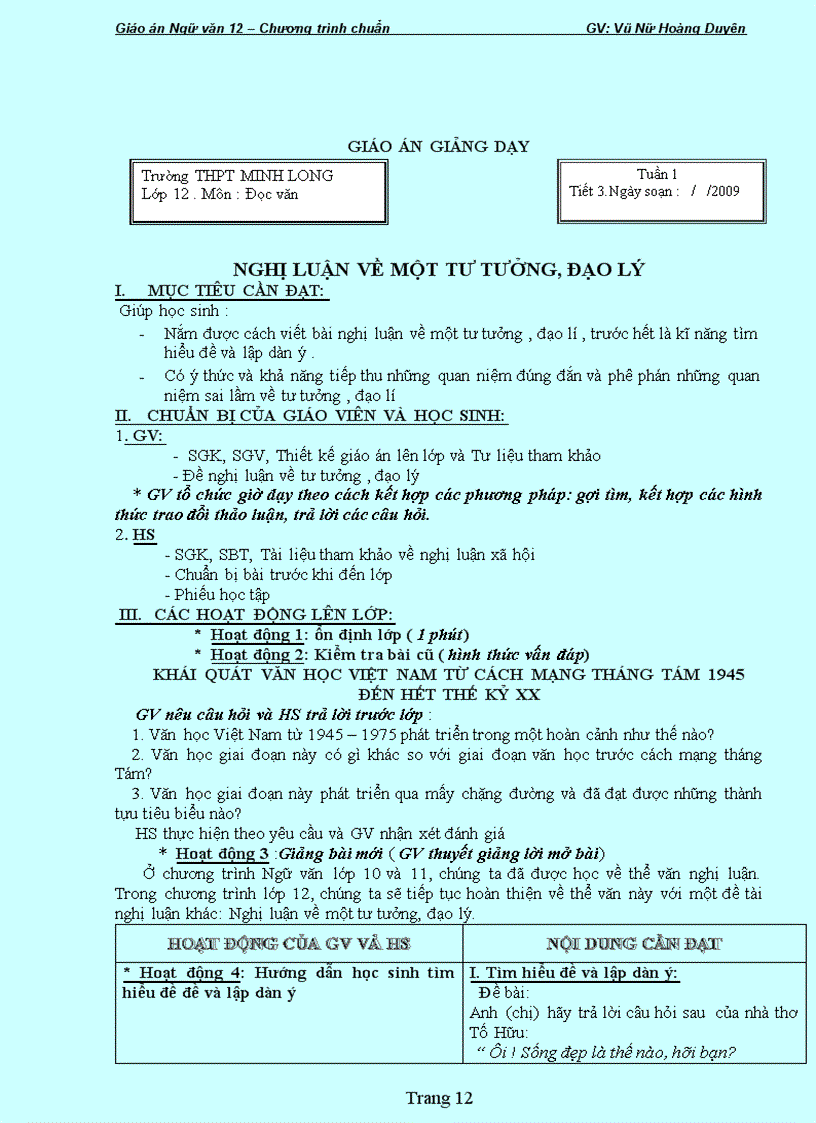 image for page Giao an 12 hot