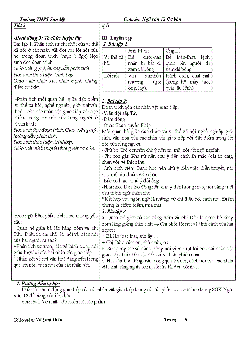 Giáo án 12 T20 22 Chuẩn KTKN